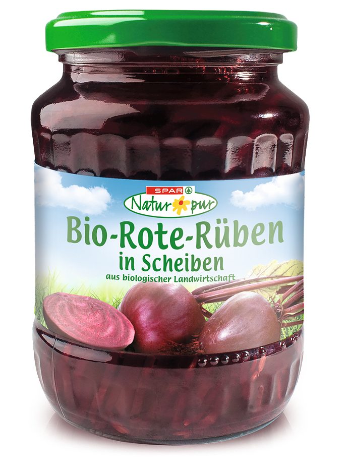 SPAR Natur*pur Bio-Rote Rüben in Scheiben 690 G