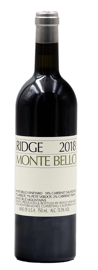 Ridge Vineyards Cabernet Sauvignon Monte Bello 2018 0,75 L