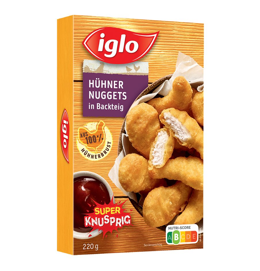 Iglo Hühner Nuggets im Backteig 220 G