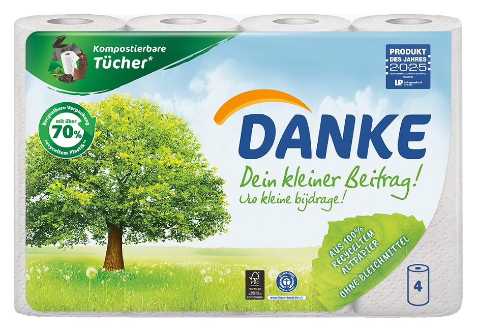 DANKE Haushaltsrollen 4 Stück