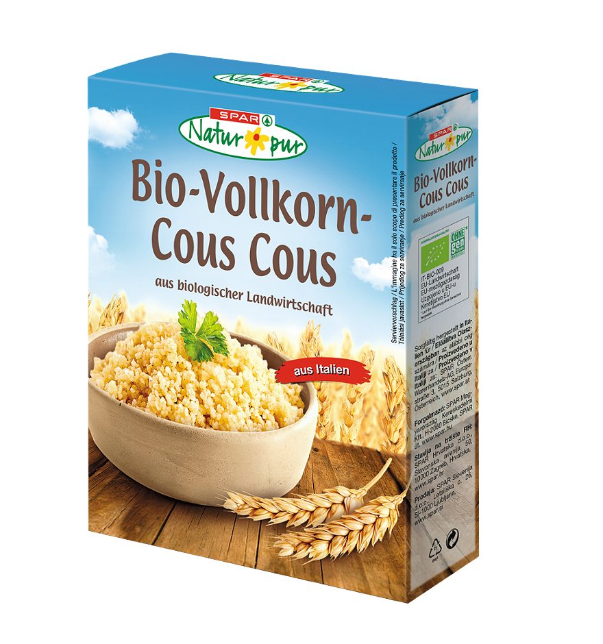 SPAR Natur*pur Bio-Vollkorn-Cous Cous 500 G