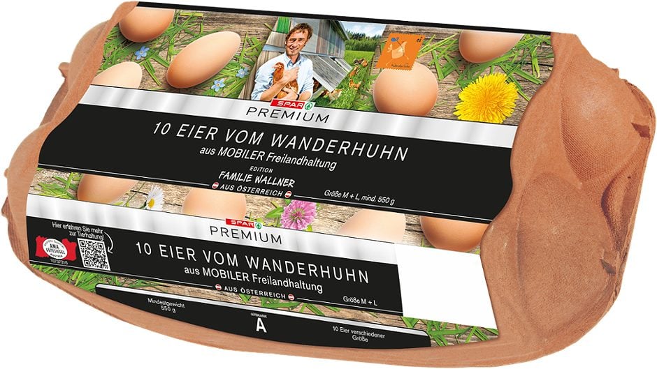SPAR PREMIUM Edition Familie Wallner Eier vom Wanderhuhn 10 STK