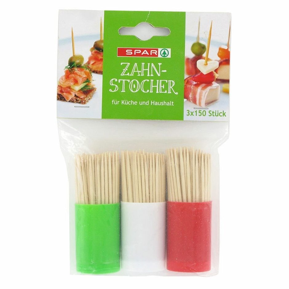 SPAR Zahnstocherdosen-Set 3 x 150 Stk.