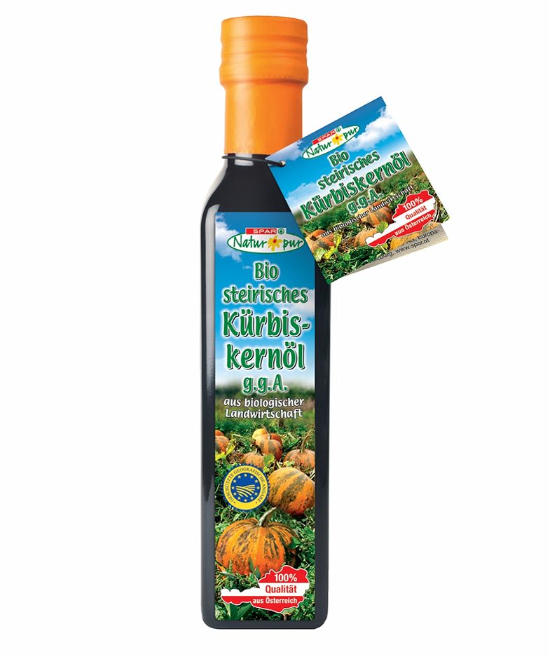 SPAR Natur*pur Steirisches Bio-Kürbiskernöl g.g.A. 250 ML