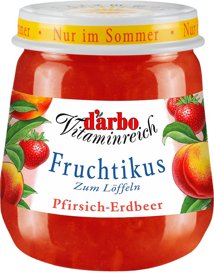 Darbo Vitaminreich Fruchtikus Pfirsich-Erdbeer 125 G