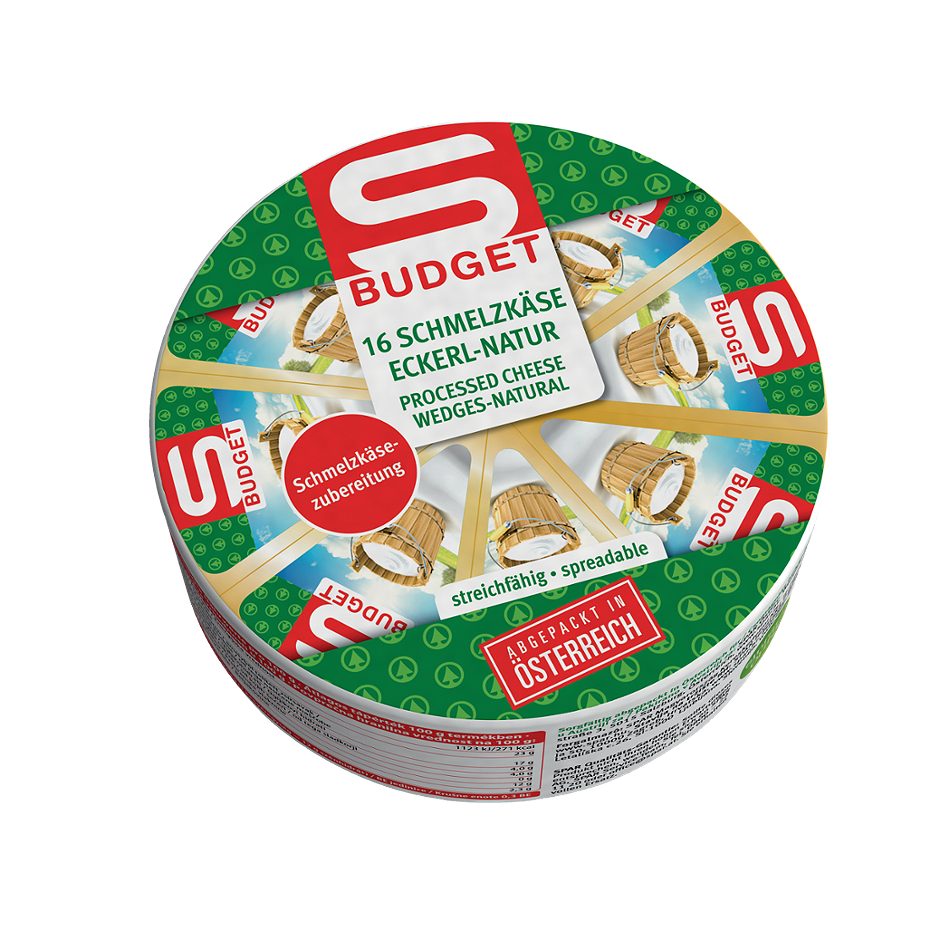 S-BUDGET Schmelzkäse Eckerl Natur 16 Stück 400 G