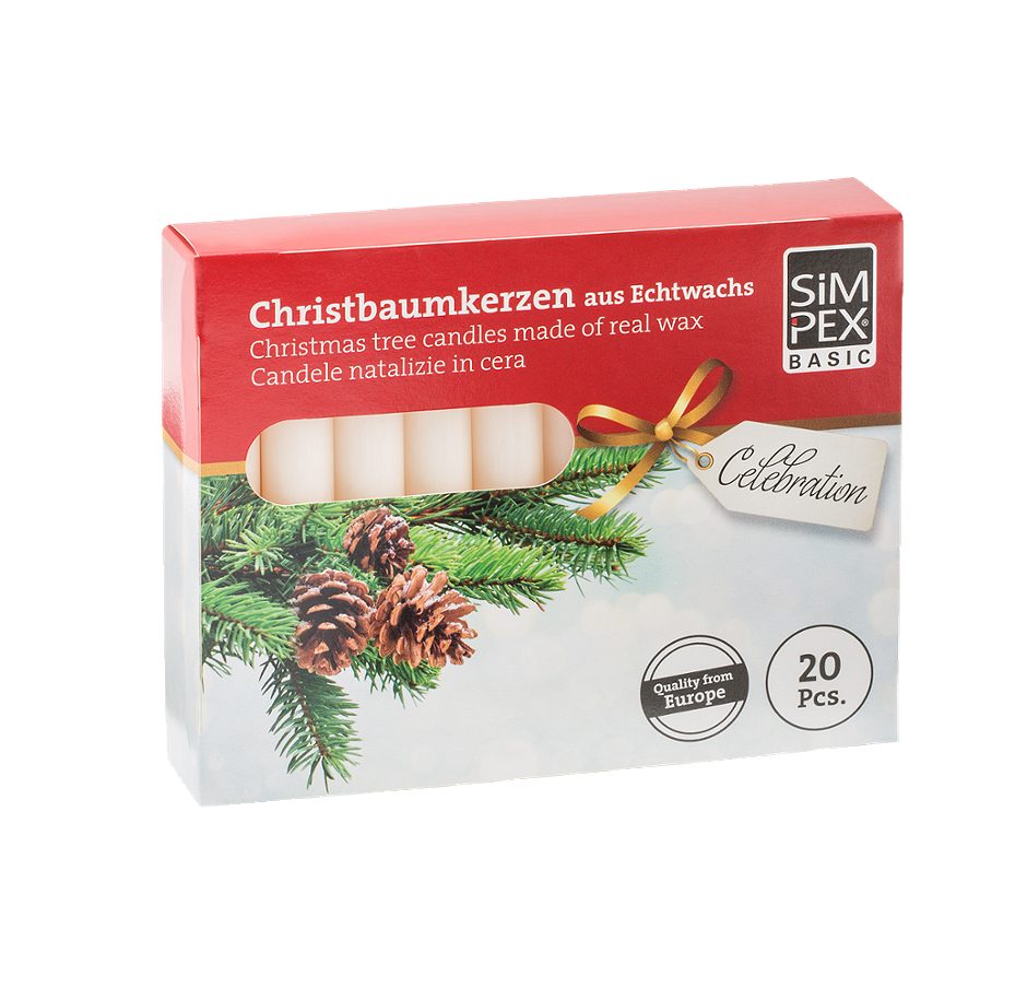 SIMPEX BASIC Celebration Baumkerzen 20er champagner
