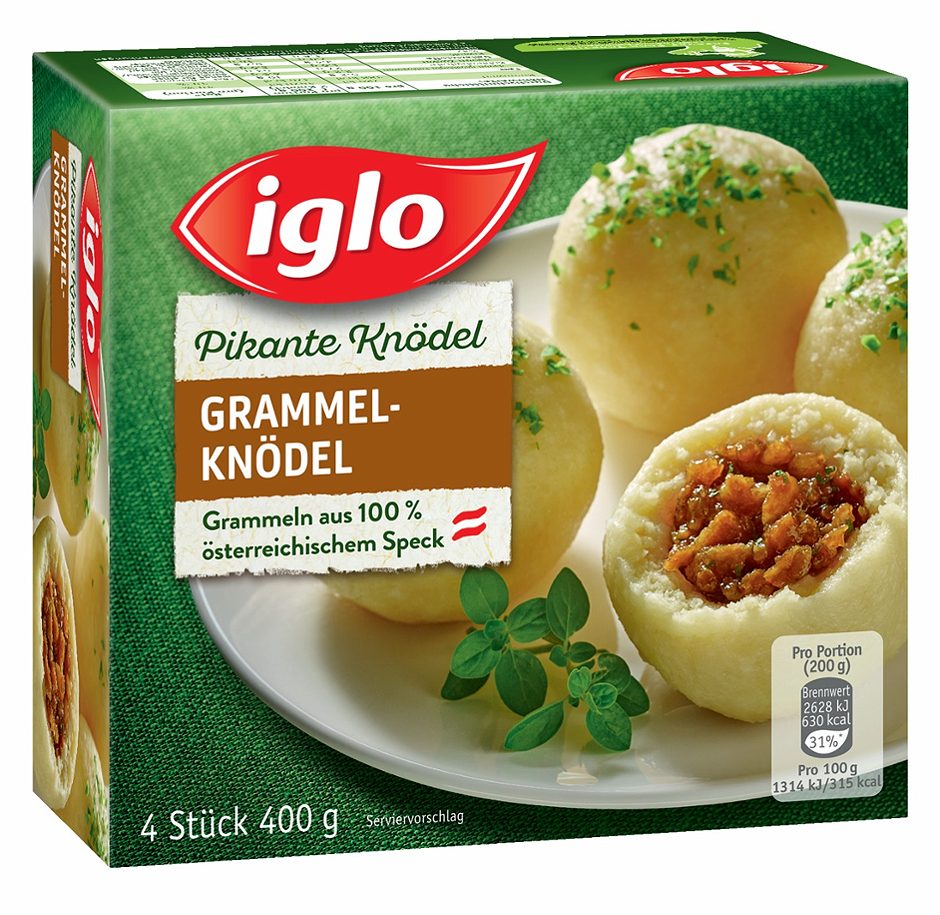 Iglo Hausmannskost Grammelknödel 4 Stück 400 G