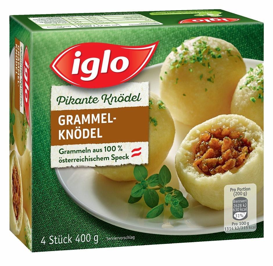 Iglo Hausmannskost Grammelknödel 4 Stück 400 G