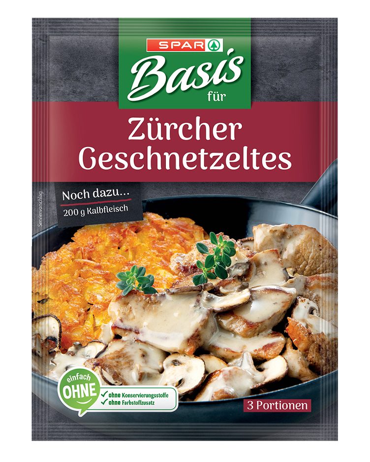 SPAR Basis für Zürcher Geschnetzeltes 3 Portionen 39 G