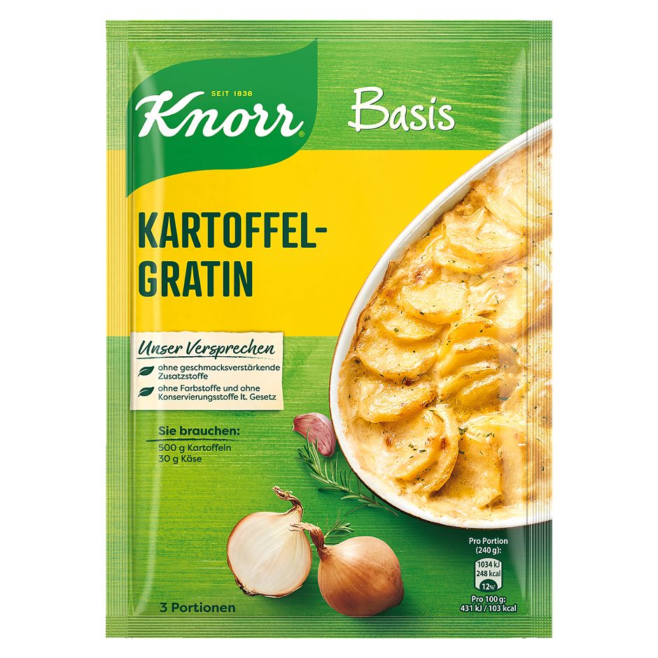 Knorr Basis für Kartoffel-Gratin