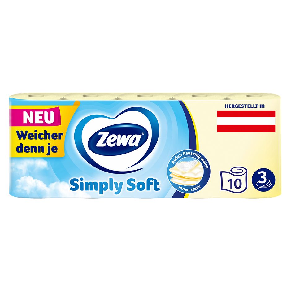 Zewa Comfort Toilettenpapier Das klassisch Gelbe 10 Rollen