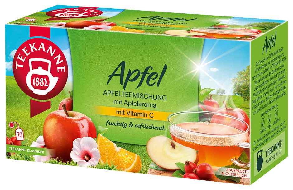 Teekanne Apfelteemischung 20 Teebeutel