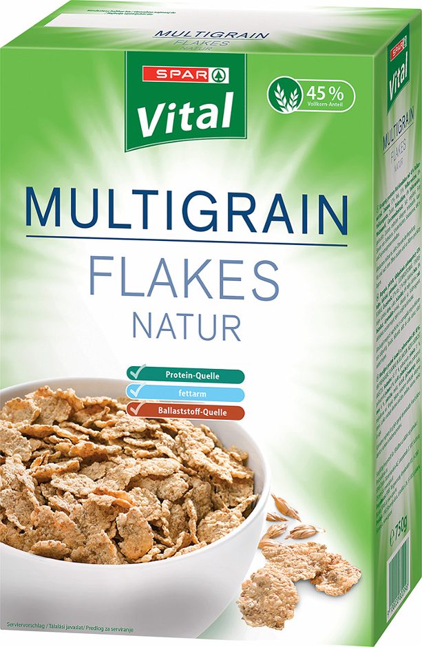 SPAR Vital Multigrain Flakes Natur 750 G