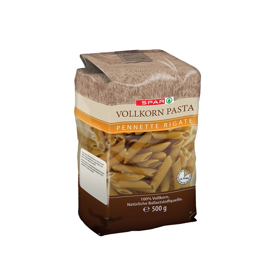 SPAR Vollkorn Pasta Pennette Rigate 500 G
