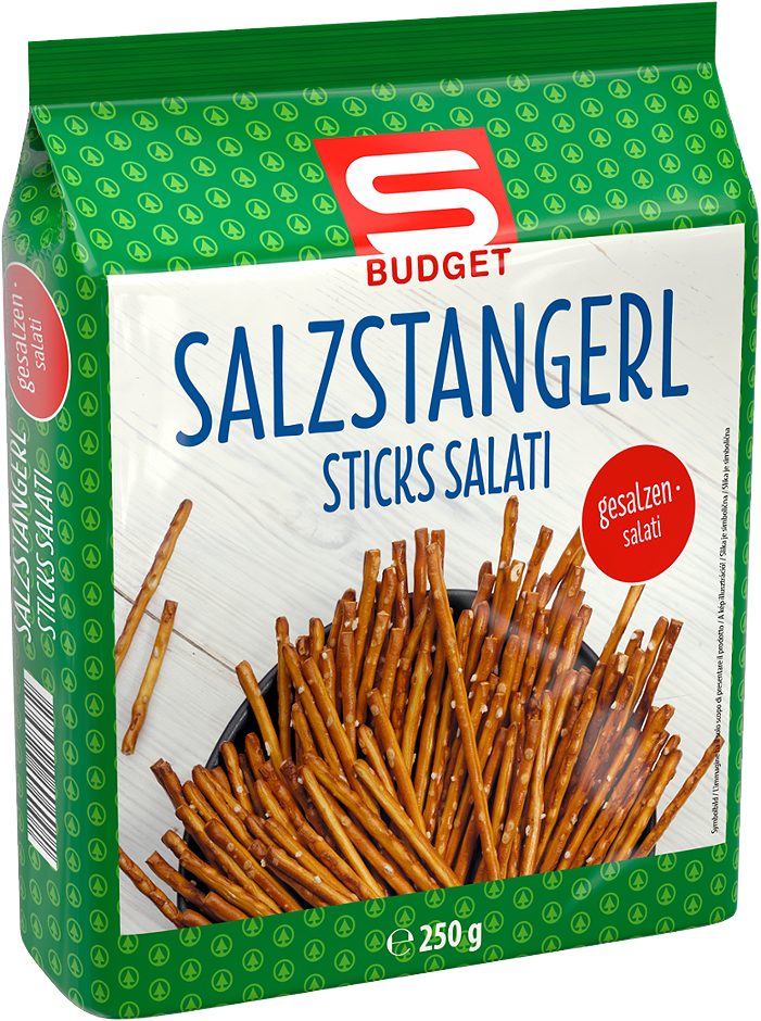 S-BUDGET Salzstangerl gesalzen 250 G