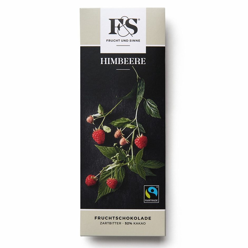 Frucht & Sinne Fruchtschoklade Dunkle Himbeere 50 G