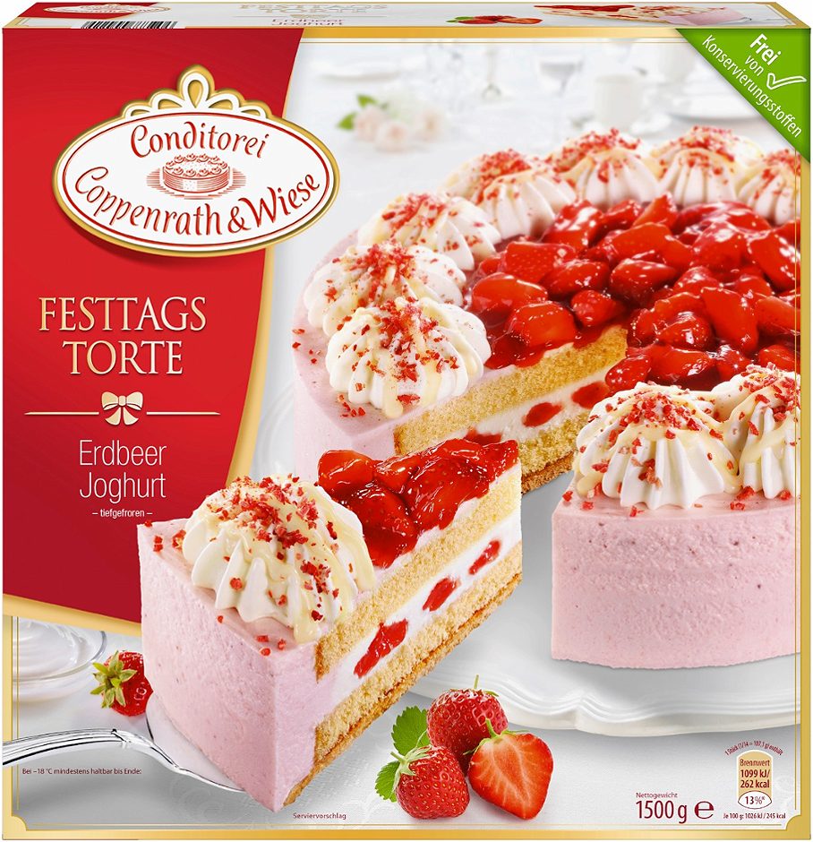 Coppenrath&Wiese Festtagstorte Erdbeer-Joghurt 1,5 KG
