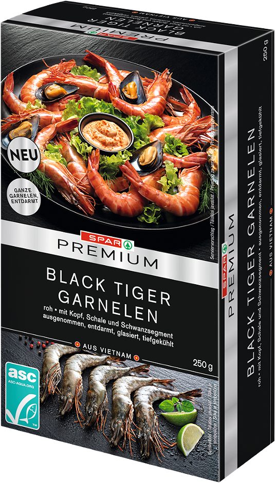 SPAR PREMIUM Black Tiger Garnelen 250 G