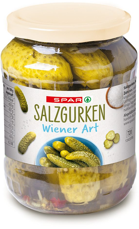 SPAR Salzgurken Wiener Art 650 G