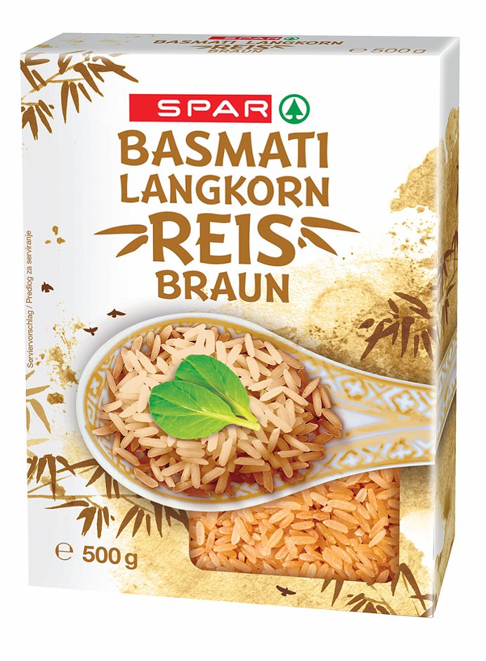 SPAR Basmati Langkorn Reis Braun 500 G