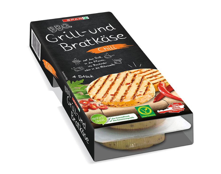 SPAR BBQ Grill- & Bratkäse Chili 4 Stück 250 G