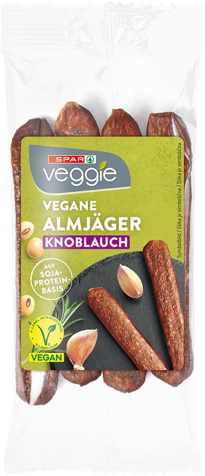 SPAR Veggie vegane Almjäger Knoblauch 80 G