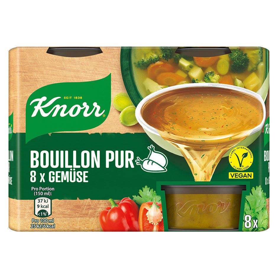 Knorr Bouillon Pur Gemüse 8x28g 224 G