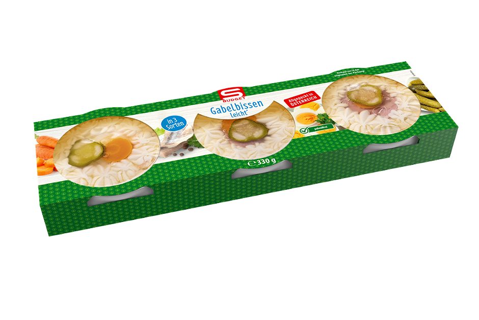 S-BUDGET Gabelbissen leicht in 3 Sorten 330 G