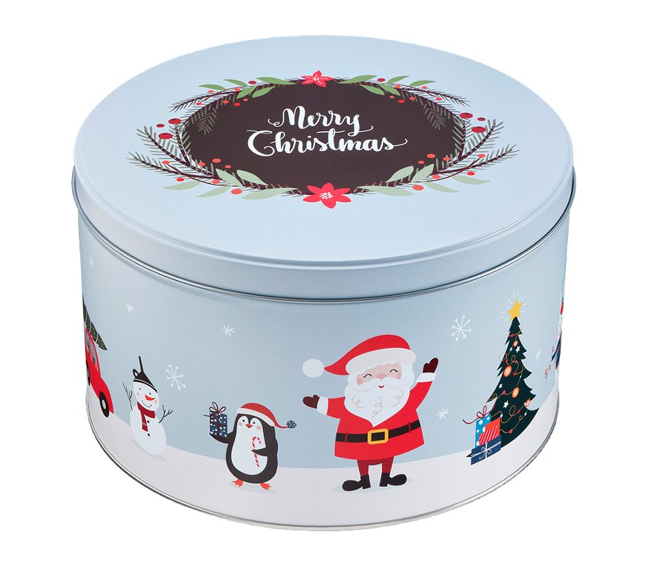 SIMPEX BASIC Keksdose X-Mas rund Ø 22 cm, Höhe 13cm