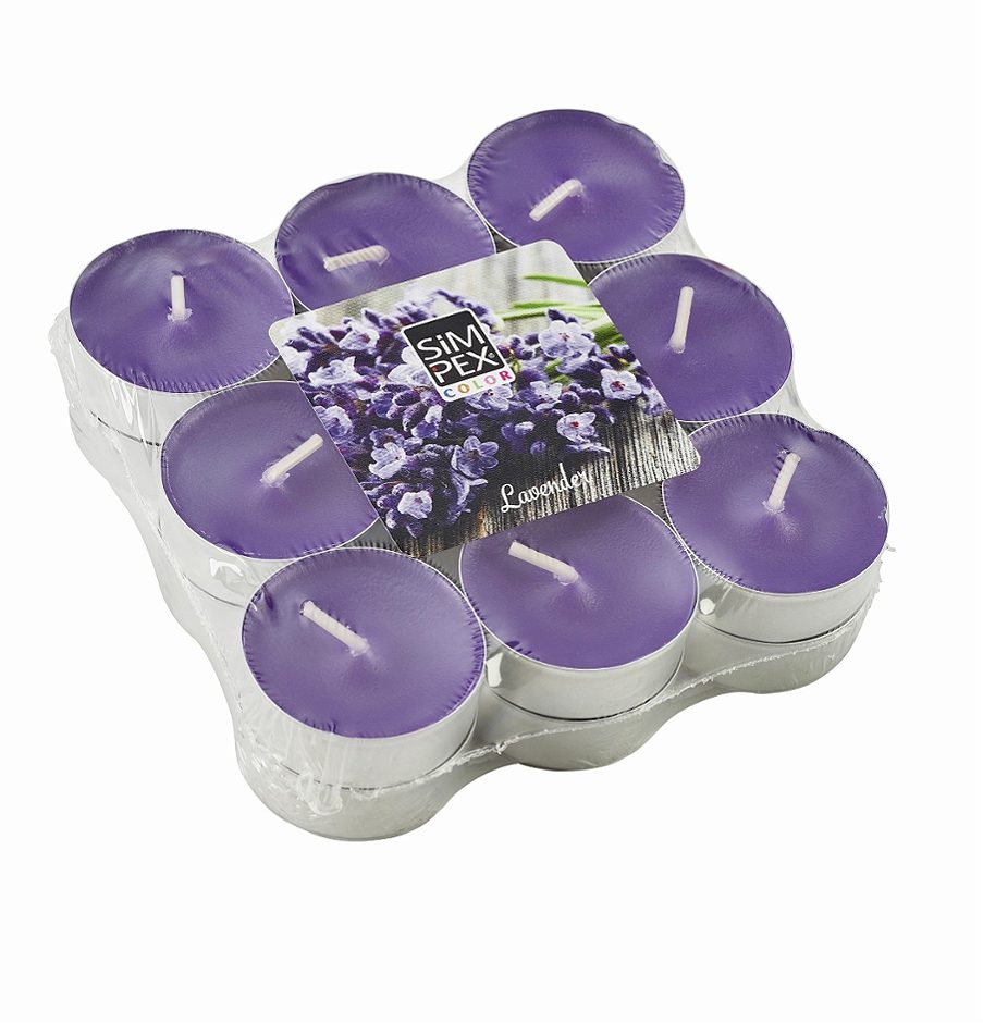 SIMPEX COLOR Teelichter 18 Stk. Lavendel