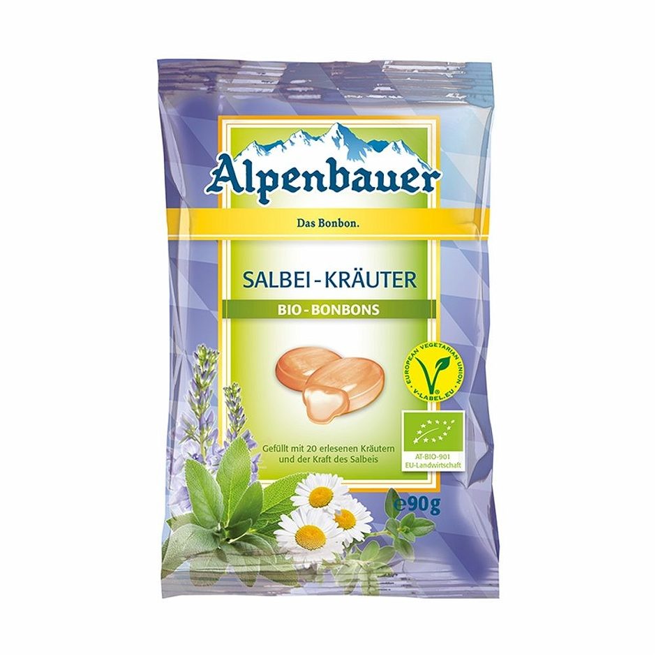 Alpenbauer Bio Bonbons Salbei-Kräuter 90 G