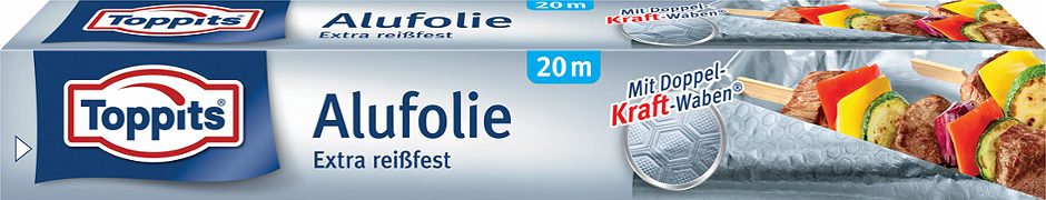 Toppits Alufolie mit Doppelkraftwaben 20 Meter