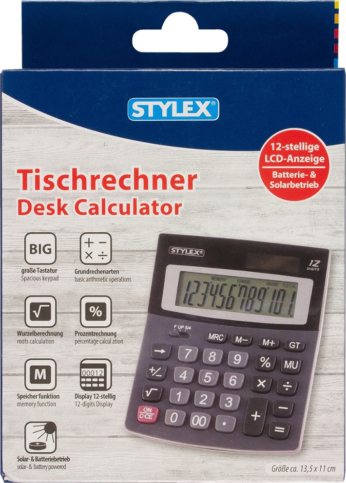 Stylex Tischrechner 12-stellig