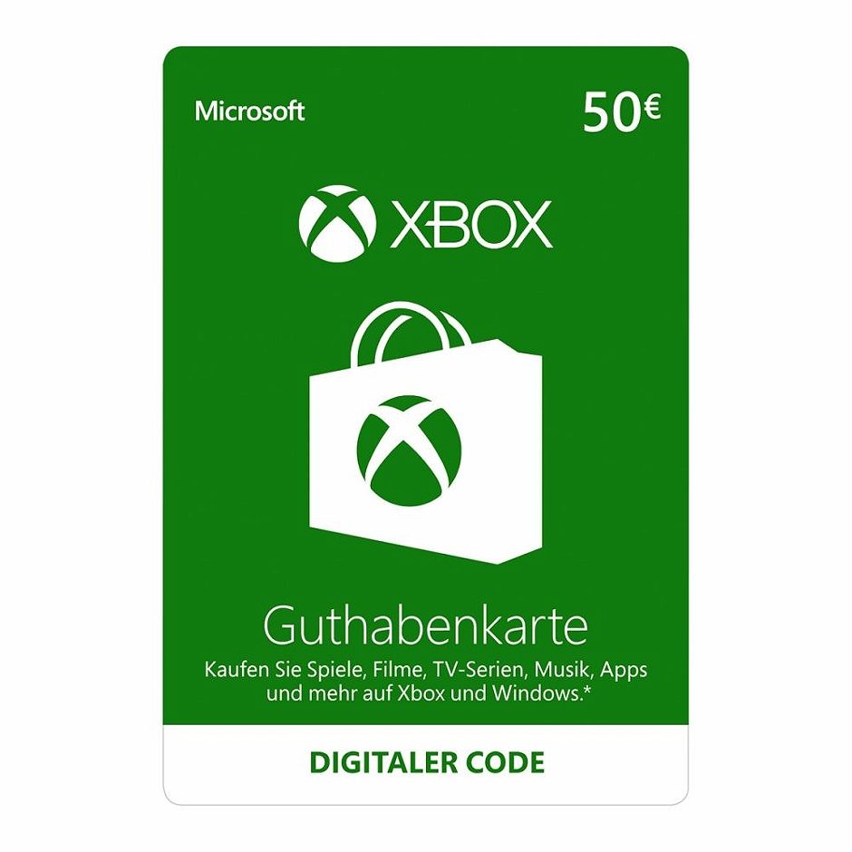 Microsoft Xbox Live Gutschein 50 €