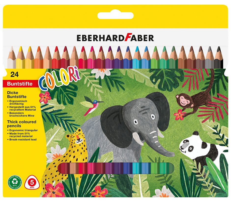 Eberhard Faber Buntstifte Jumbo 24 Farben