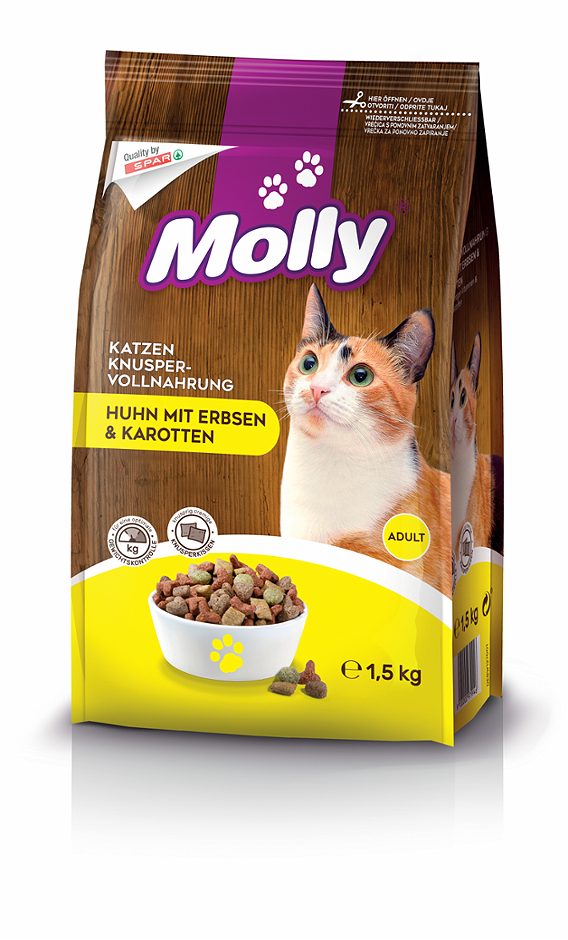 Molly Katzentrockennahrung Huhn mit Erbsen & Karotten 1,5 KG