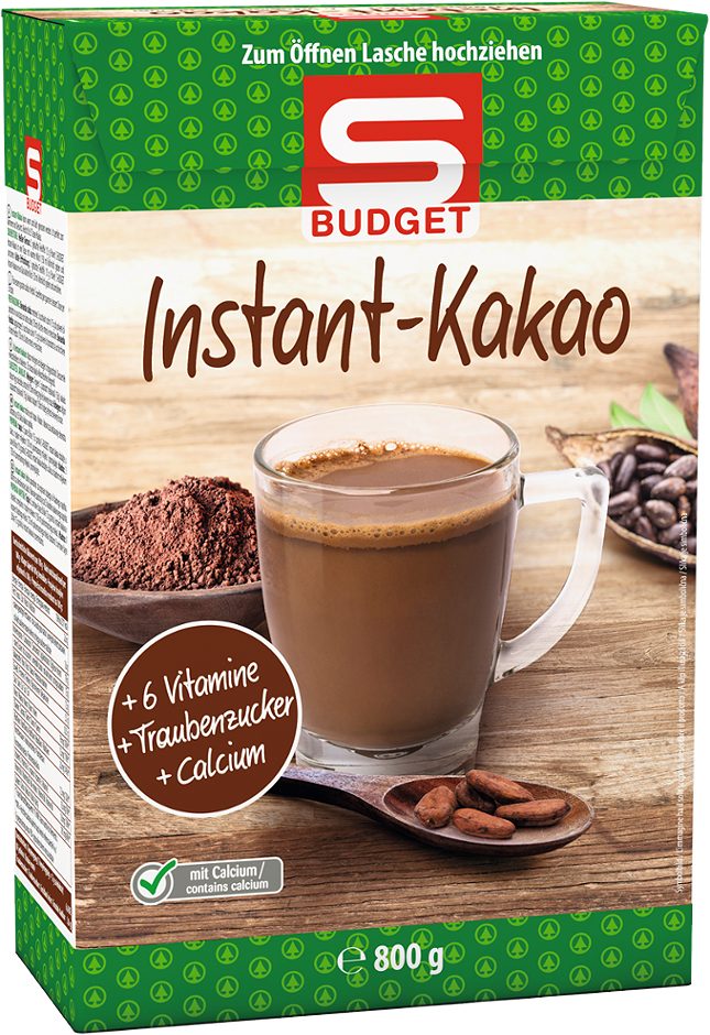 S-BUDGET Instant-Kakao fettarm 800 G