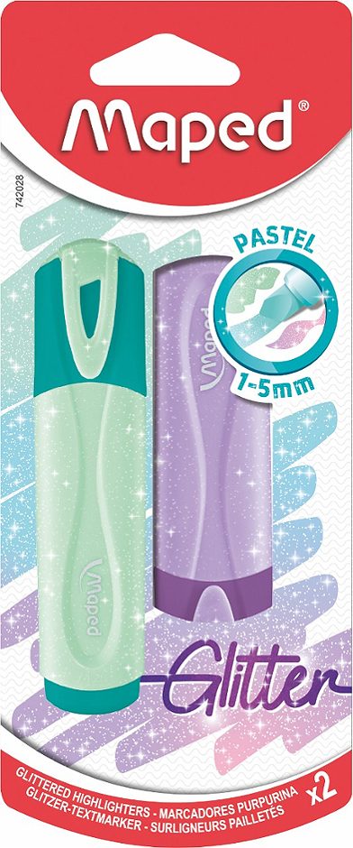 Maped Textmarker FLUO PEPS PASTELL GLITTER mint/flieder