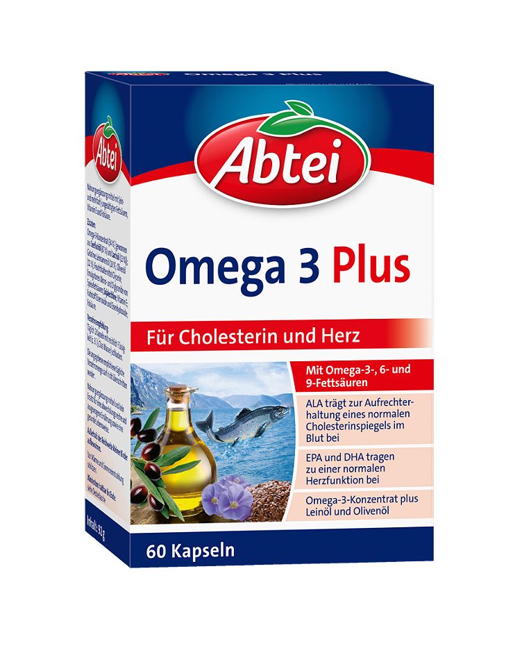 Abtei Omega 3 Plus 60 Kapseln 140 G