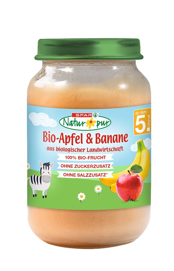 SPAR Natur*pur Bio-Apfel & Banane 190 G