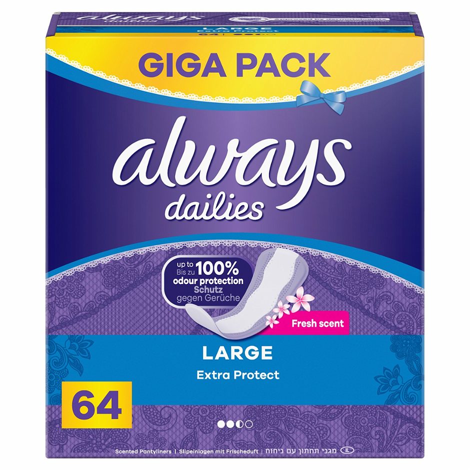 Always dailies Slipeinlagen Extra Protect Large FreshScent 64 Stück