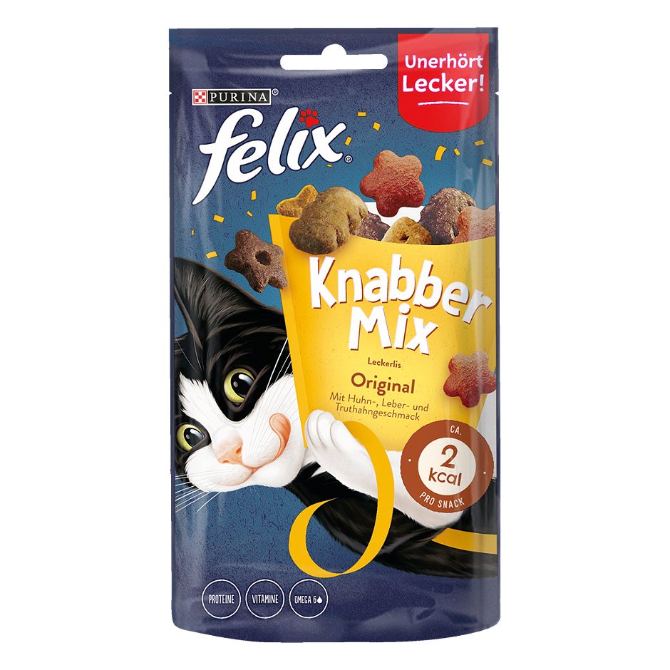 Felix Knabber Mix Katzensnack Original 60 G