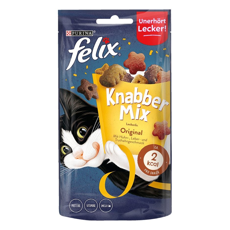 Felix Knabber Mix Katzensnack Original 60 G