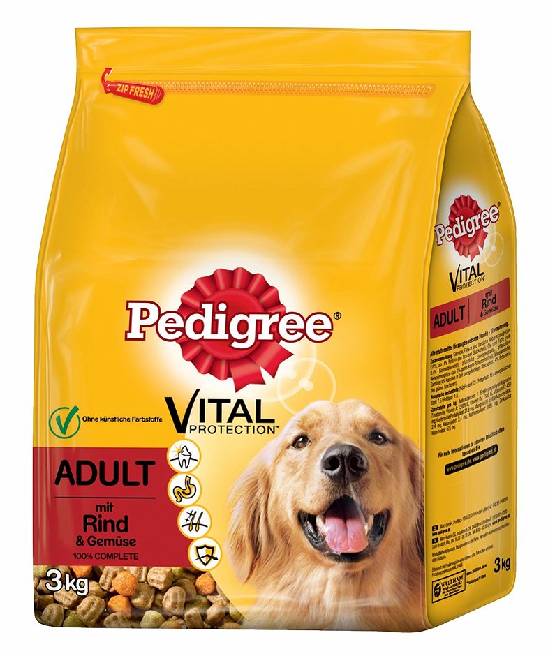 Pedigree Vital Protection Adult Hundetrockennahrung Rind 3 KG