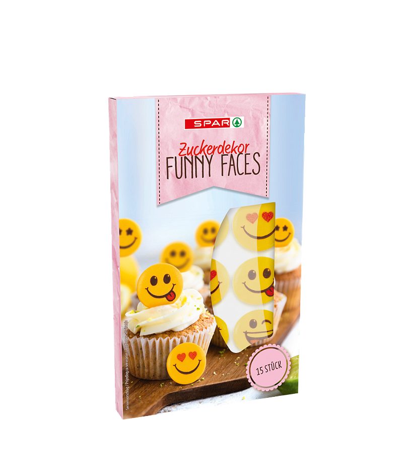 SPAR Zuckerdekor Funny Faces 15 Stück 17 G
