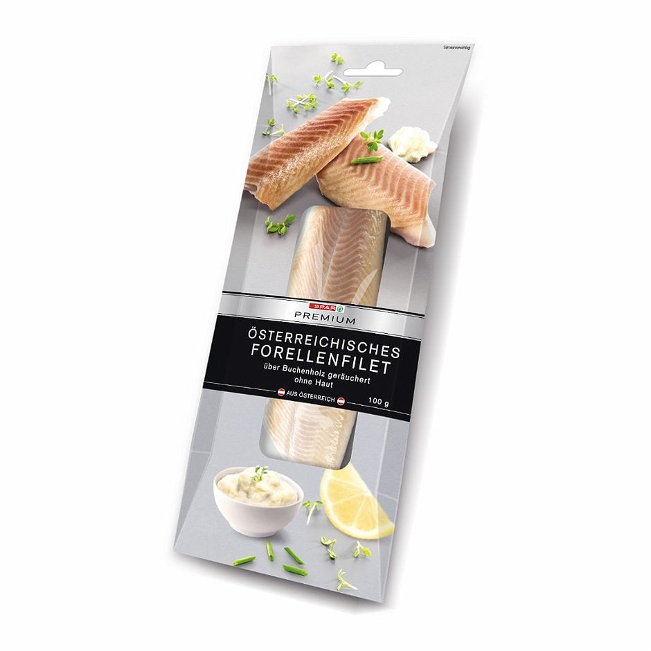 SPAR PREMIUM Österreichisches Forellenfilet geräuchert 100 G