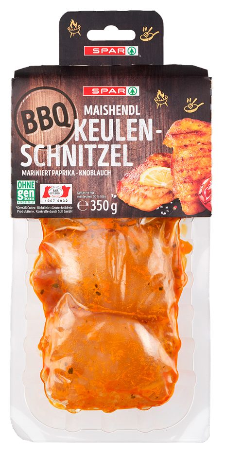 SPAR BBQ AMA Hendl Keulenschnitzerl 350 G