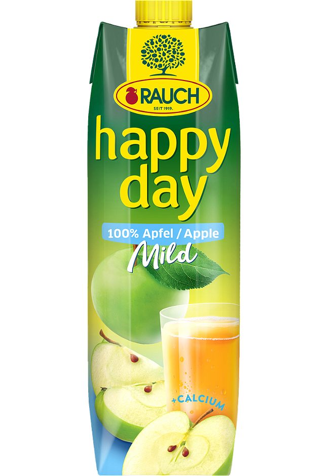 Rauch Happy Day 100% Apfelsaft mild 1 L EINWEG ohne Pfand