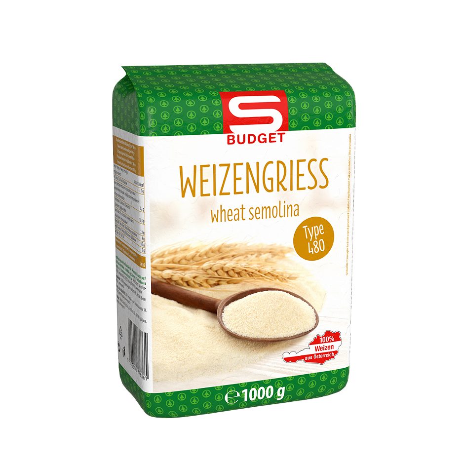 S-BUDGET Weizengrieß Type 480 1 KG